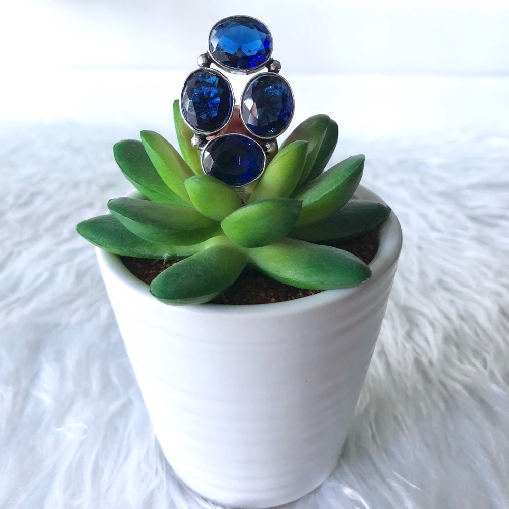 ✨Blue Sapphire Gemstone 925 Silver Ring✨ - Picture 6 of 6